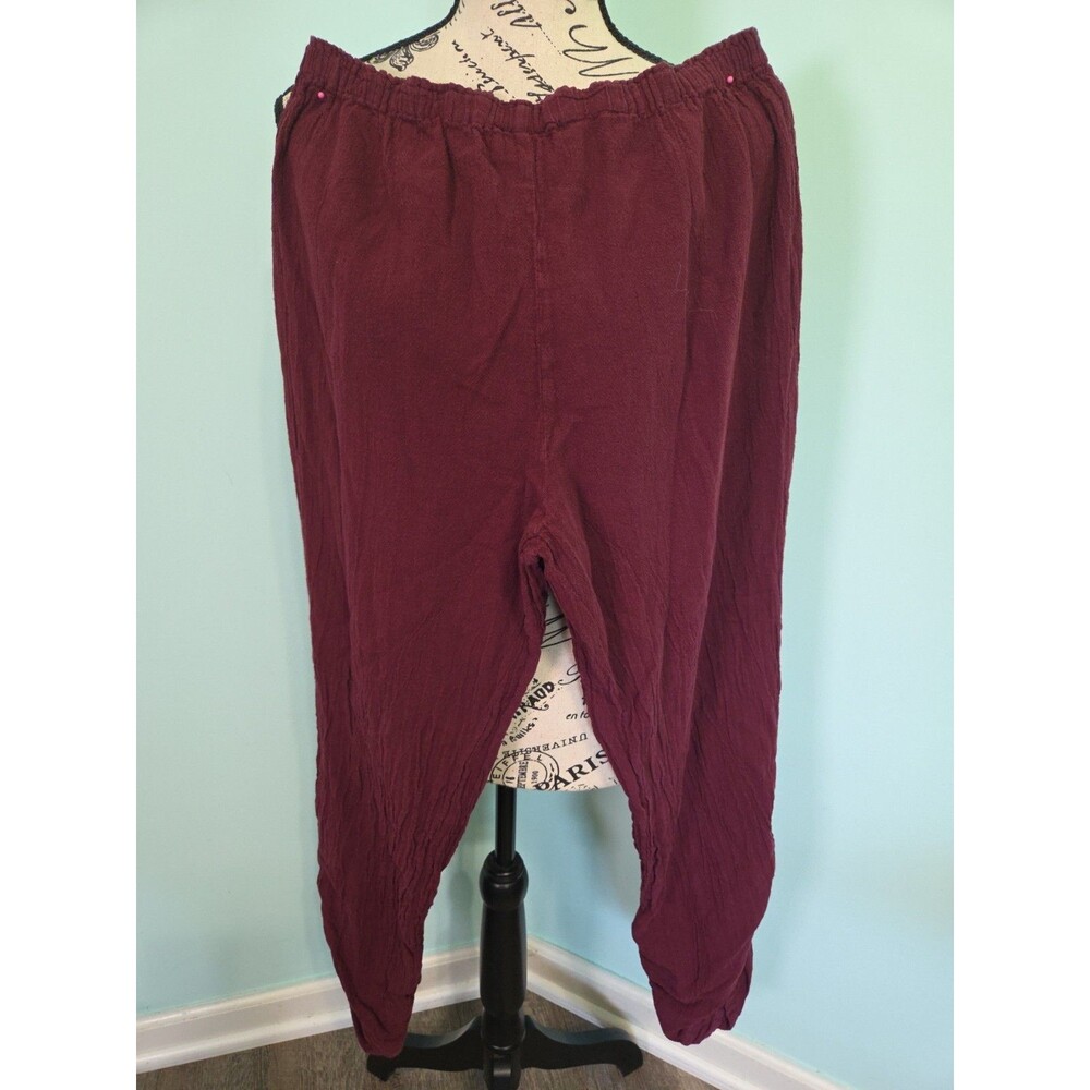 Oh My Gauze Pants Womens 2 large Elastic Pull On Beachy Breezy Lagenlook